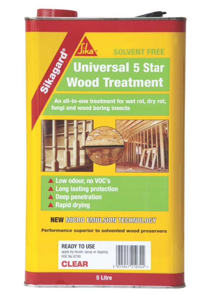 Sika Sikagard Universal 5 Star Wood Treatment Clear 5Ltr Reviews