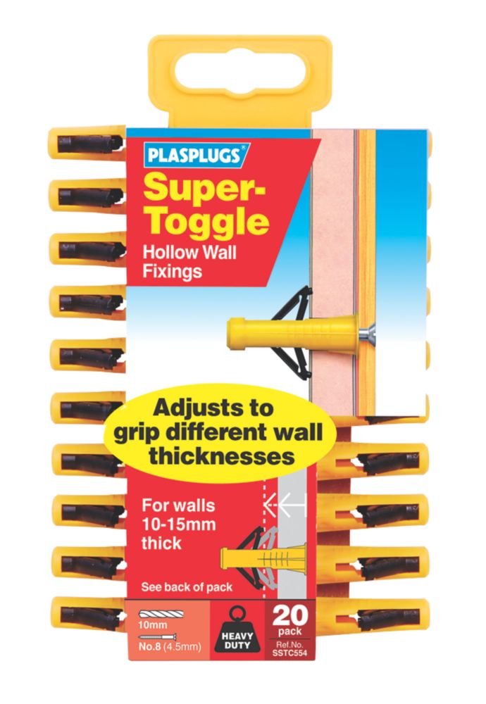 Plasplugs Hollow Wall Fixings 10mm 20 Pack Reviews