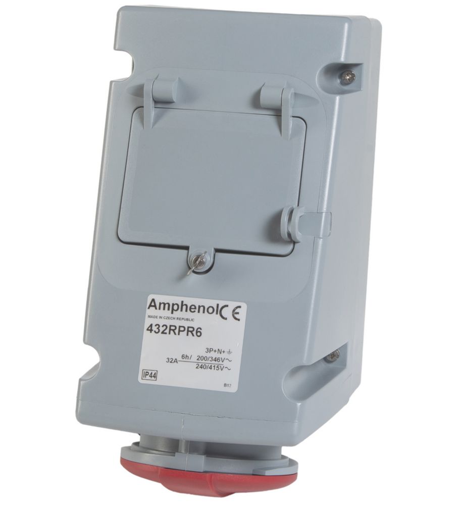 ABB Socket 32A 3P+N+E 415V IP44 w/ 40A RCD