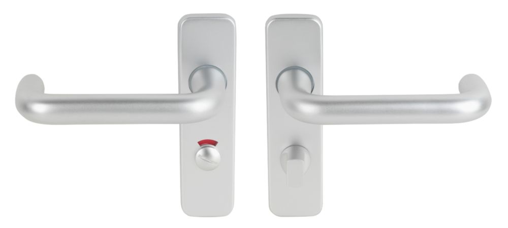 Smith & Locke Excell Fire Rated WC Door Handle Set Pair Satin Aluminium Reviews