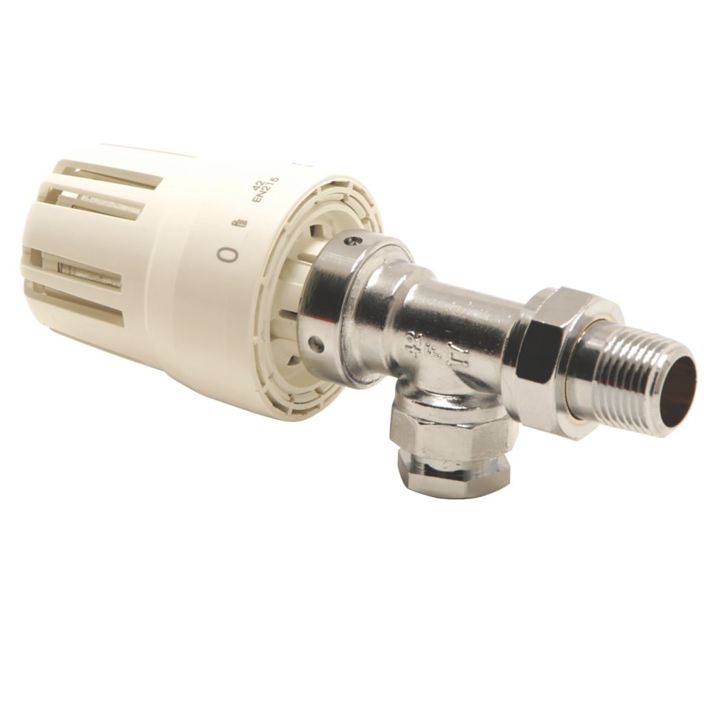 Pegler B4451/4 Chrome Angled Horizontally-Mounted TRV 15mm x ½