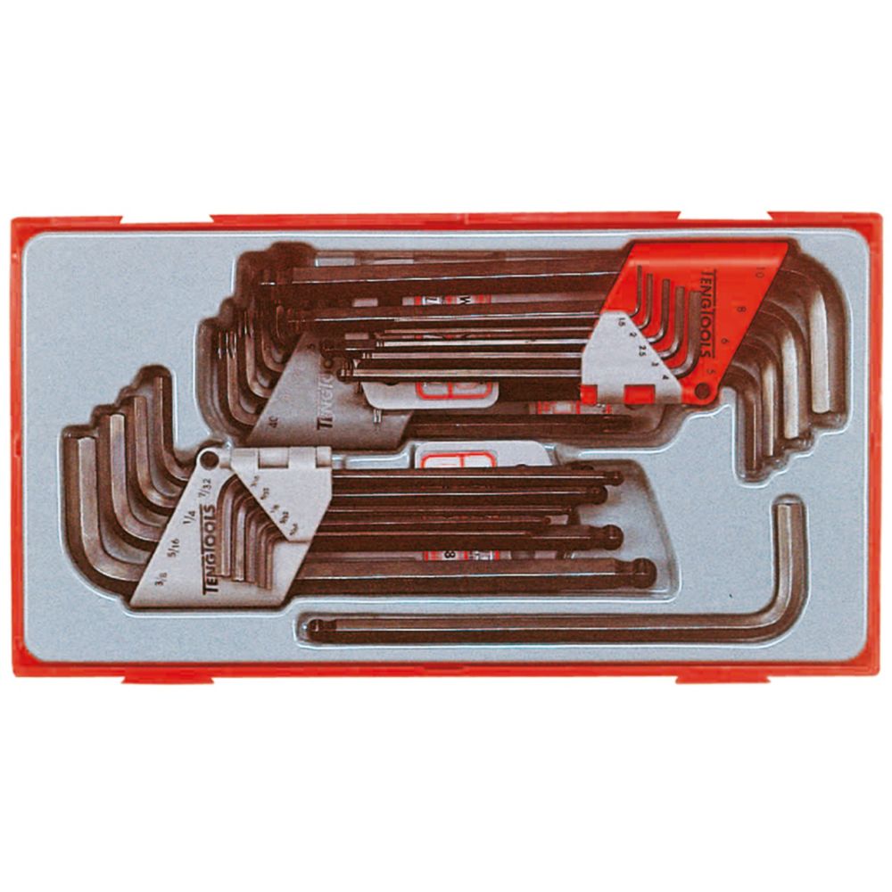 Teng Tools TTHT28 Metric, AF & TX Ball End Hex Key Set 28 Pcs Reviews