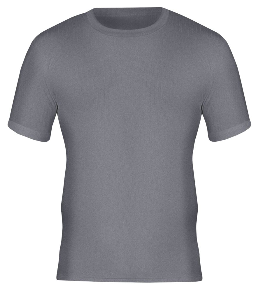 Workforce WFU2400 Short Sleeve Thermal T-Shirt Baselayer Grey Medium 33-35