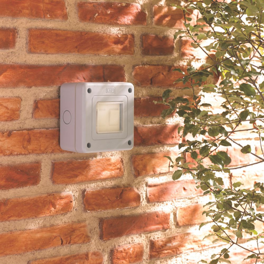 LAP IP66 10AX 2-Gang 2-Way Weatherproof Outdoor Switch