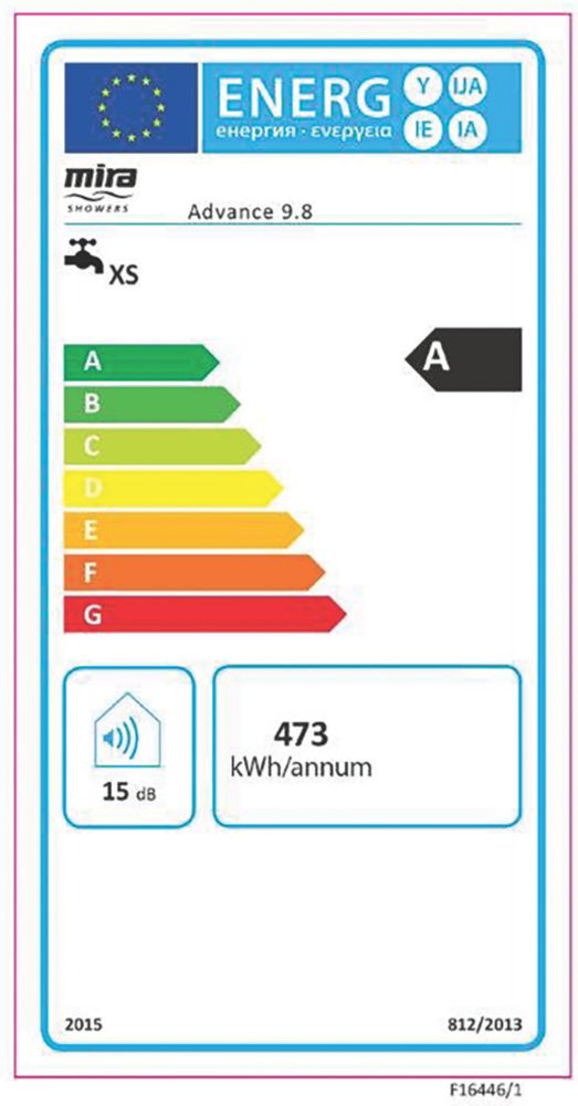 Mira Advance White 9.8kW Thermostatic Electric Shower