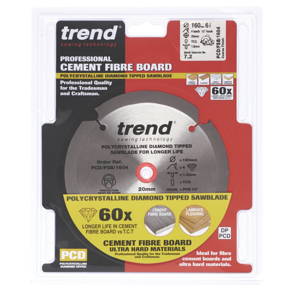 Trend Fibreboard Sawblade 160 x 20mm 4T