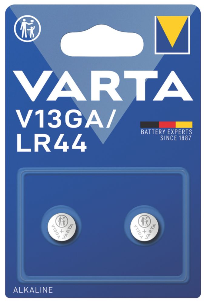Varta Lr44 Coin Cell Battery 2 Pack Batteries Screwfix Com
