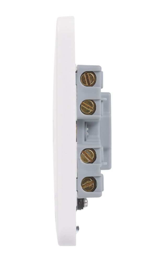 Schneider Electric Lisse 13A Unswitched Fused Spur White with Colour-Matched Inserts