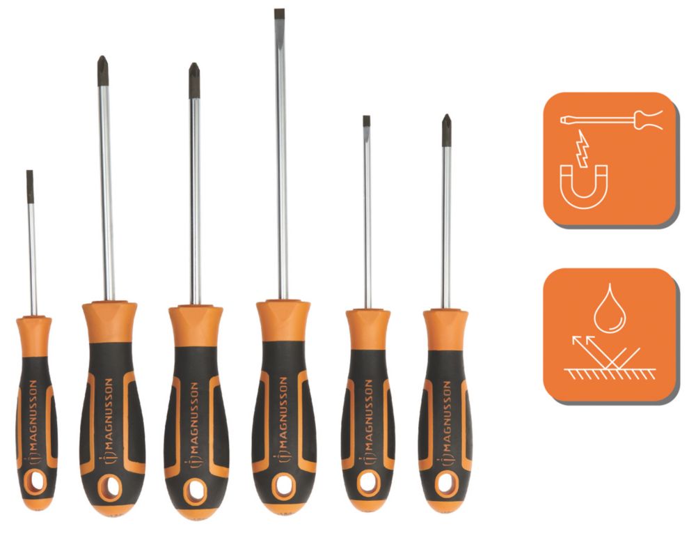 Magnusson Mixed Screwdriver Set 6 Pieces