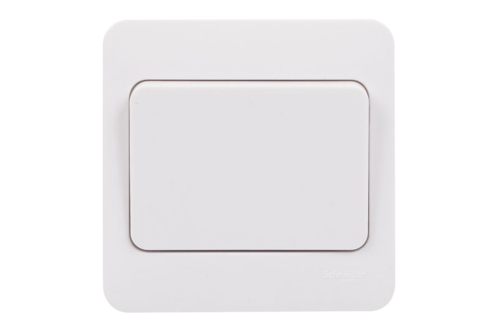 Schneider Electric Lisse 10AX 1-Gang 10AX Intermediate Wide Rocker Light Switch White with White Inserts