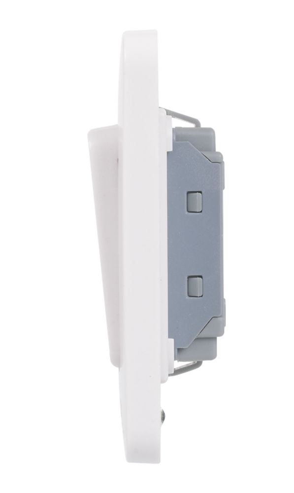 Schneider Electric Lisse 10AX 1-Gang 10AX Intermediate Wide Rocker Light Switch White with White Inserts