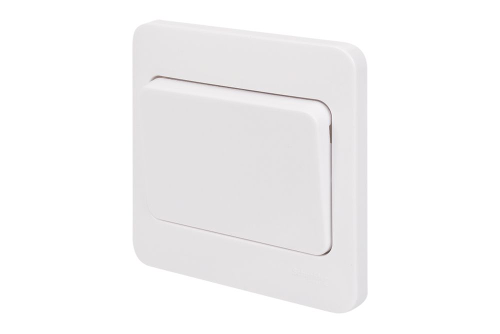 Schneider Electric Lisse 10AX 1-Gang 10AX Intermediate Wide Rocker Light Switch White with White Inserts Reviews