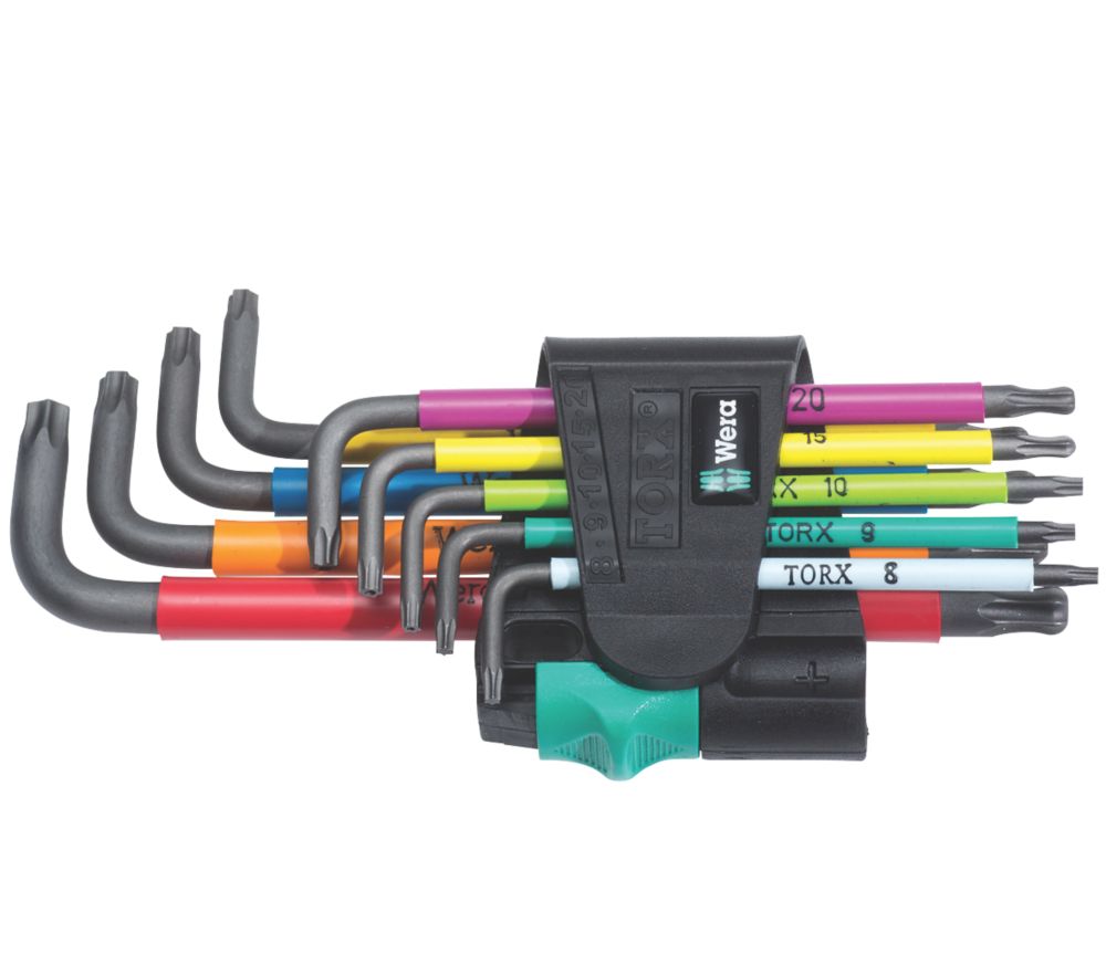 Wera L-Keys Metric & TX Multicolour Bore-Hole Key Set 9 Pieces Reviews