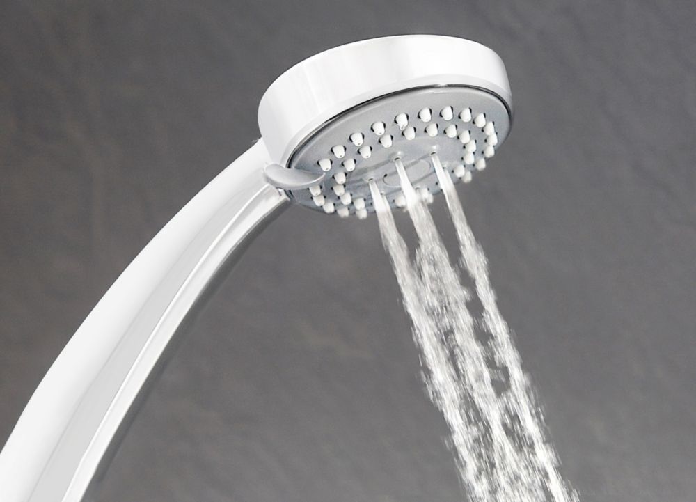 Triton 3-Position Shower Head White 84 x 230mm