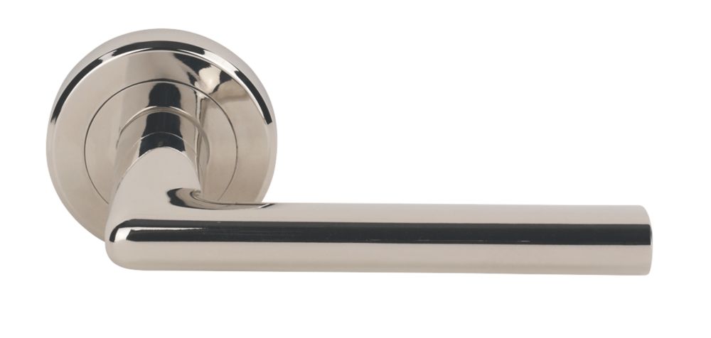 Smith & Locke Uno Fire Rated Lever on Rose Door Handles Pair Polished Nickel Reviews