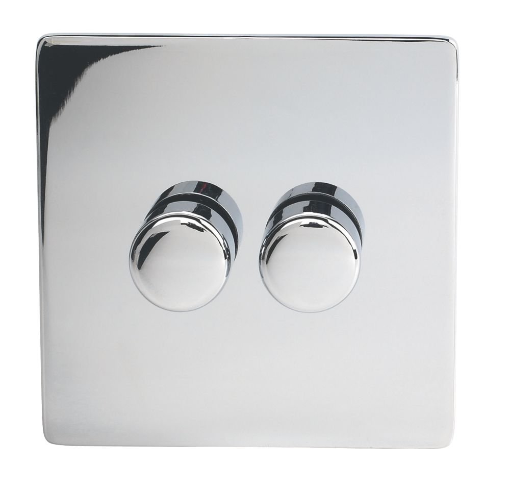 LAP 2-Gang 2-Way Dimmer Switch Polished Chrome