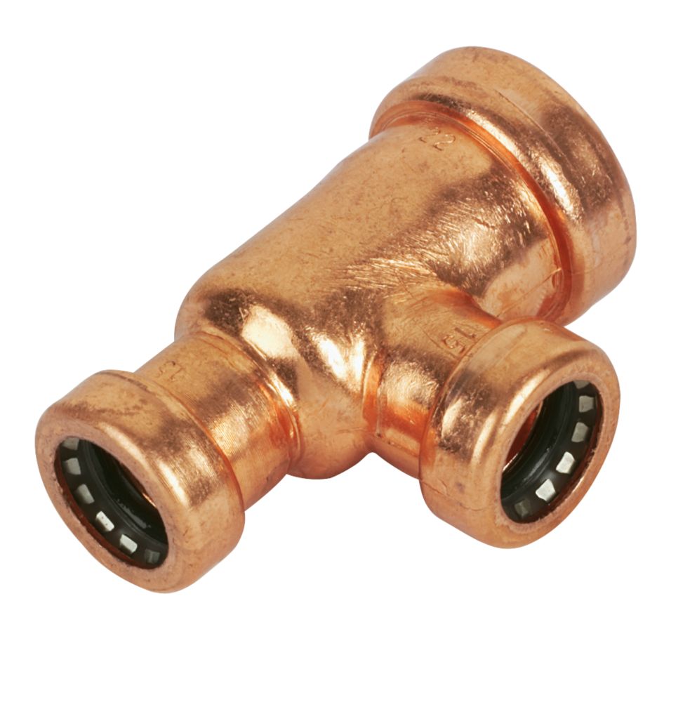 Tectite Sprint Copper Push-Fit Reducing Tee 22 x 15 x 15mm Reviews