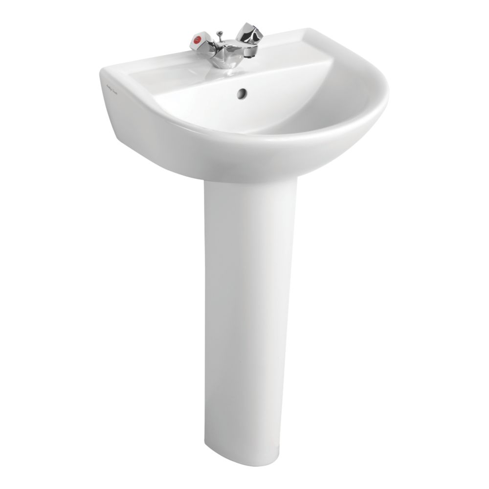 Armitage Shanks Sandringham 21 Full Pedestal Basin 1 Tap Hole 550mm