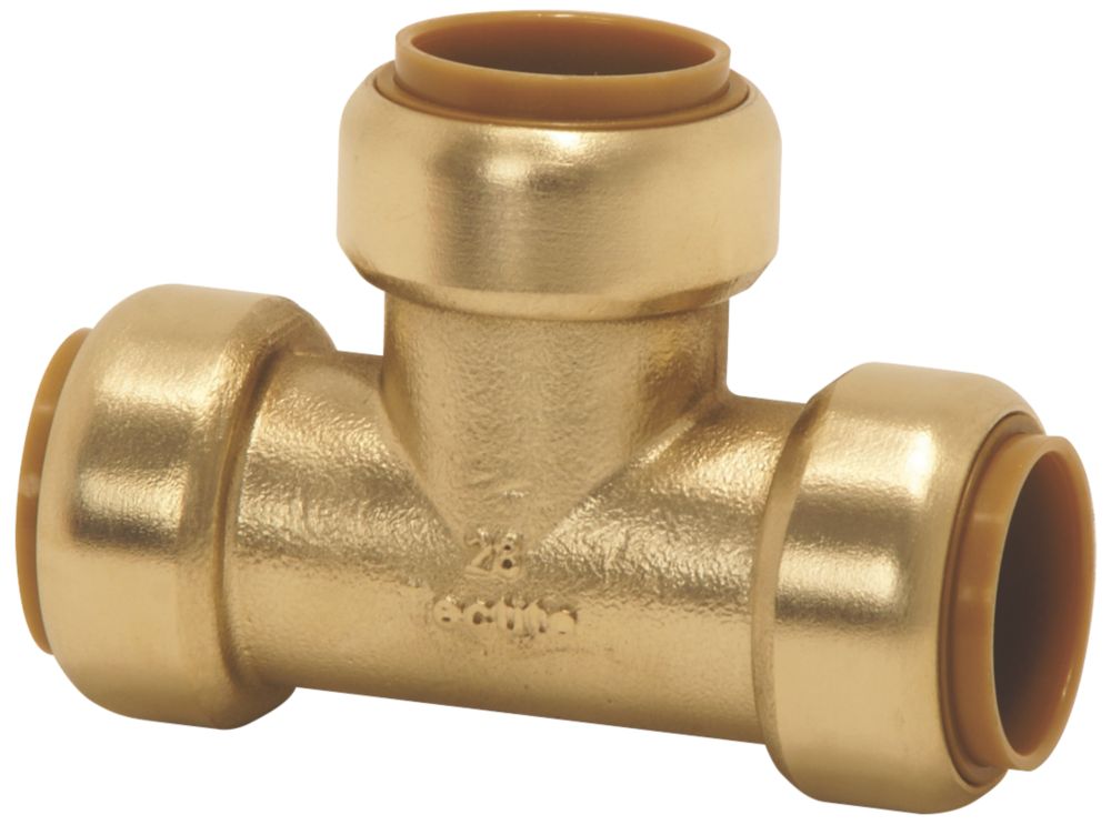 Tectite Classic Brass Push-Fit Equal Tee 22mm Reviews