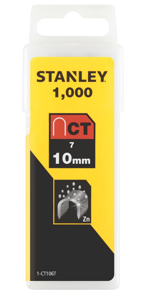 Stanley Round Staples Bright 10 x 10mm 1000 Pack