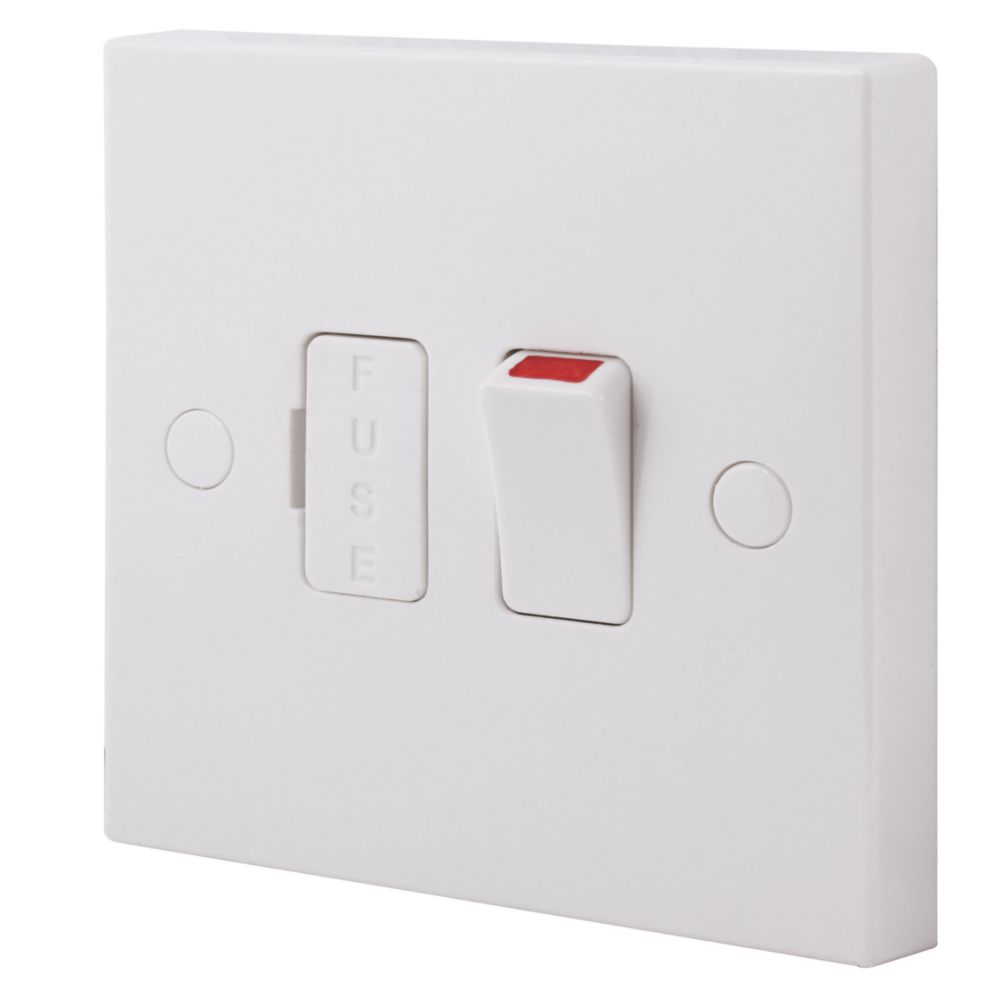 British General 900 Series 13A Switched Fused Spur & Flex Outlet White 5 Pack