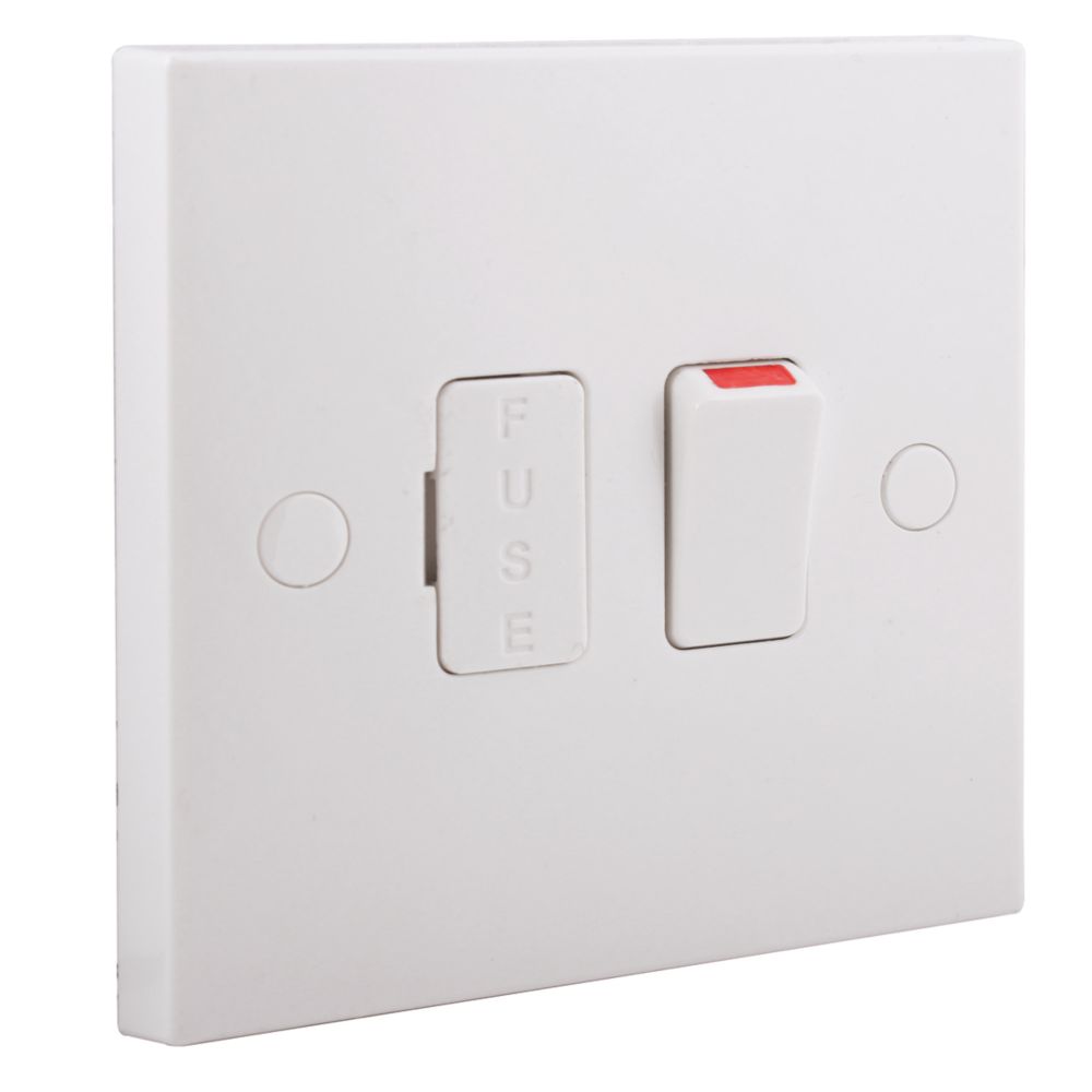 British General 900 Series 13A Switched Fused Spur & Flex Outlet White 5 Pack