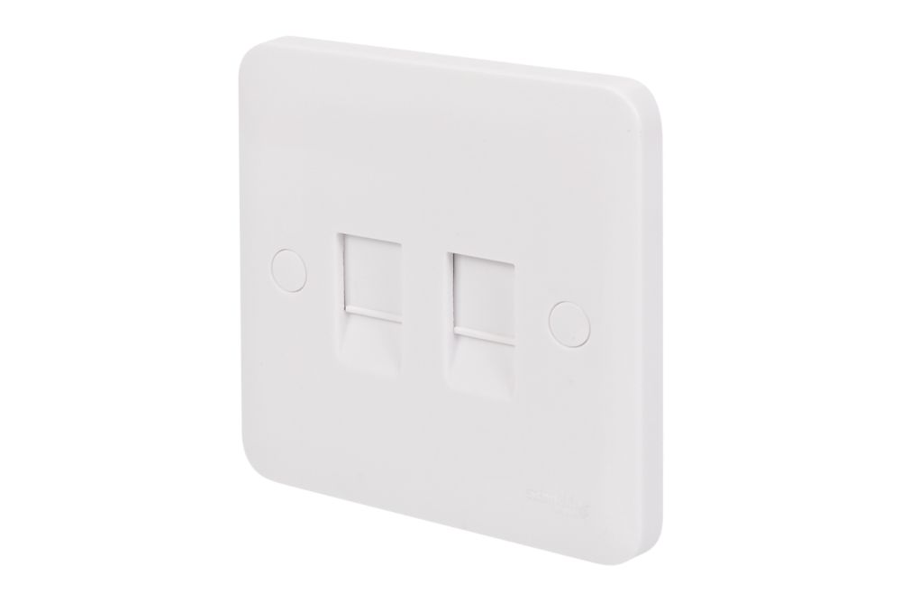 Schneider Electric Lisse Double RJ45 Ethernet Socket White with Colour-Matched Inserts Reviews