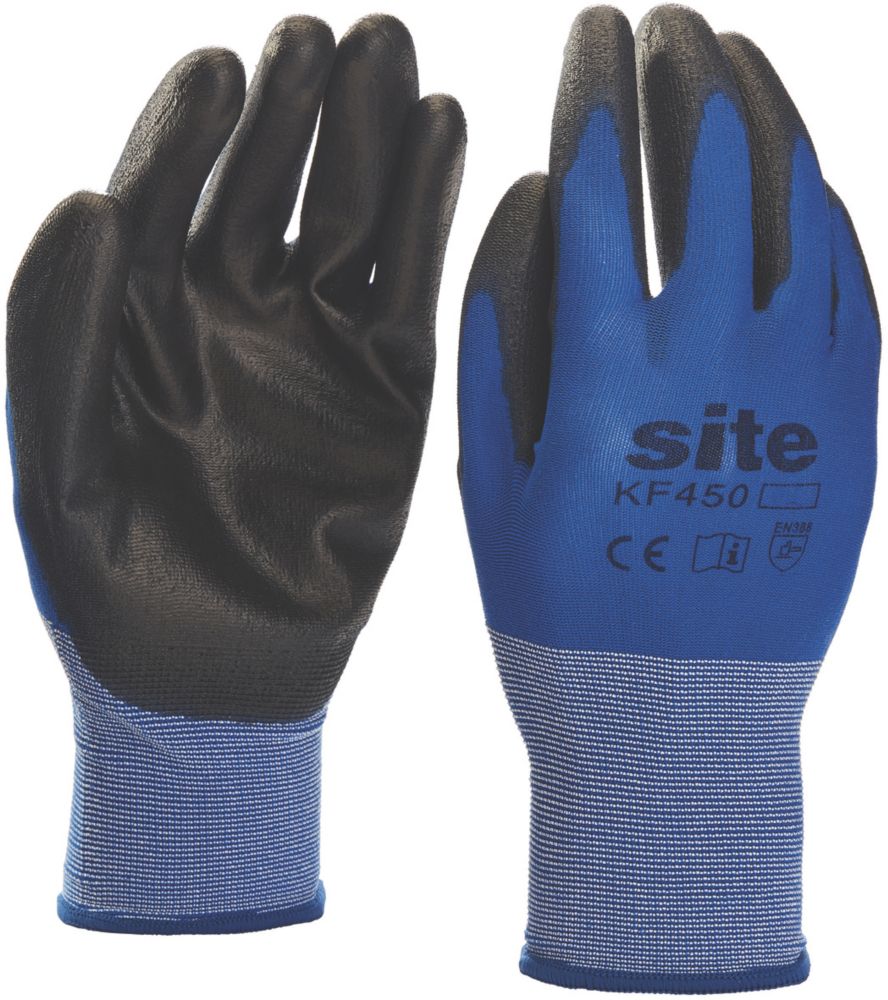 Site KF450 Premium PU Gloves Blue / Black Large Reviews