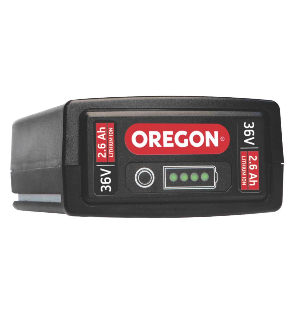Oregon 610075 36v 2 6ah Li Ion Battery Garden Power Batteries Chargers Screwfix Com