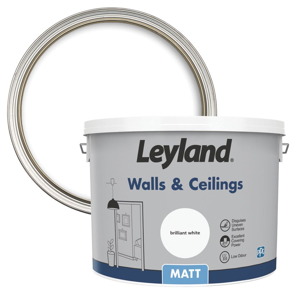 Leyland Retail Matt Emulsion Paint Brilliant White 10Ltr Reviews