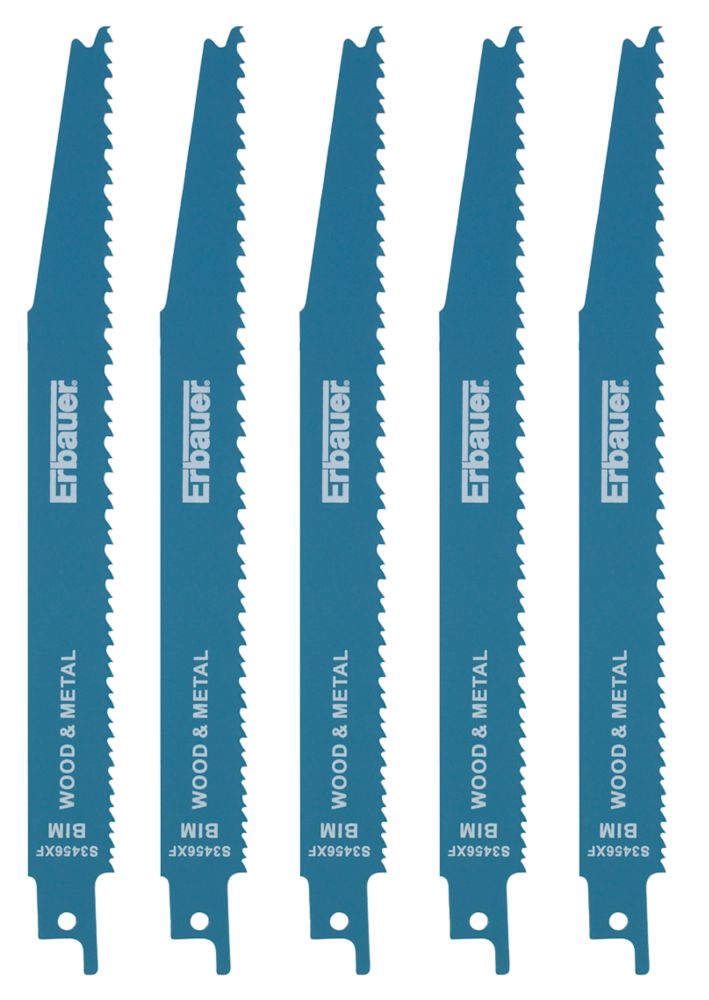 Erbauer S3456XF Demolition Reciprocating Saw Blades 200mm 5 Pack Reviews