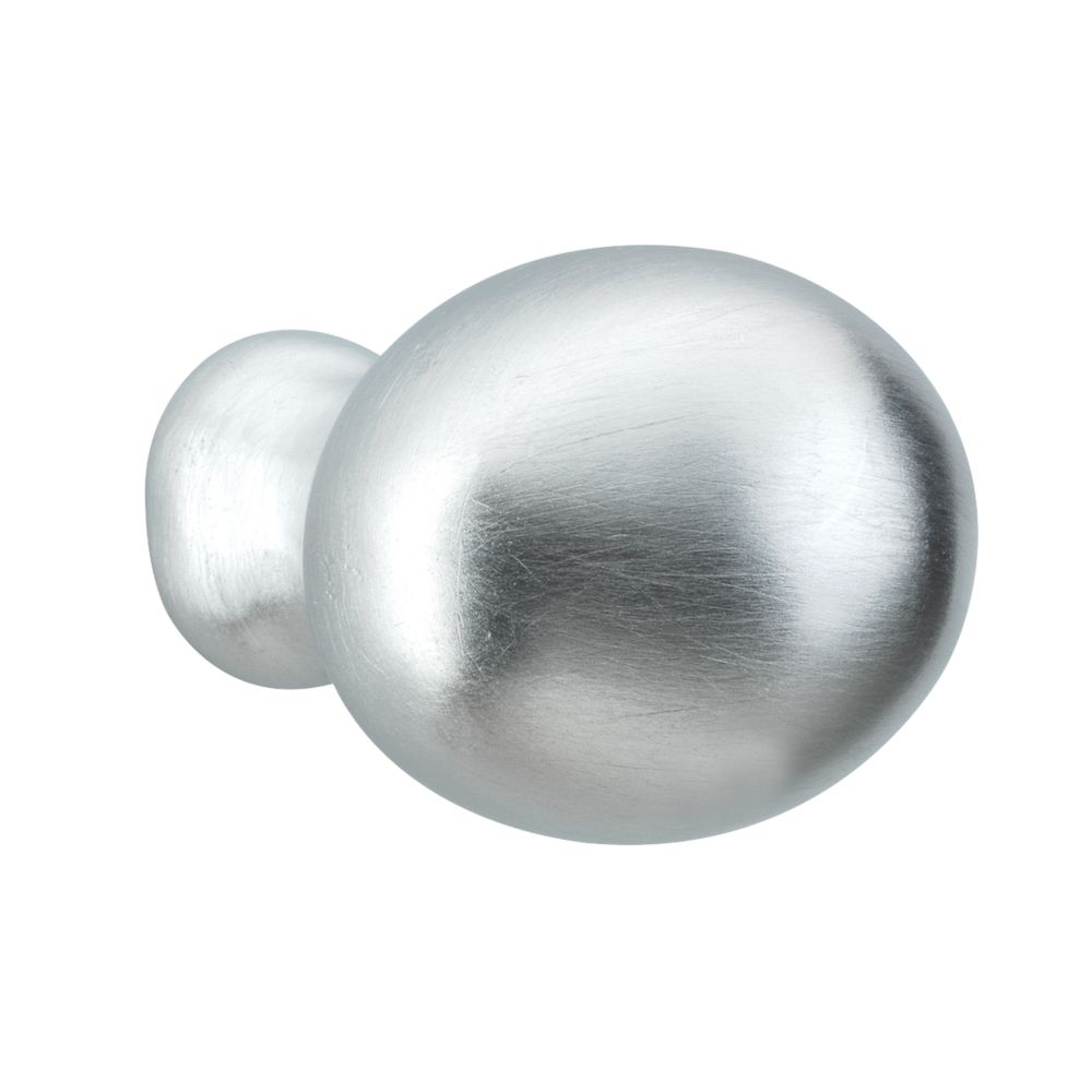Urfic Egg Shaped Cabinet Knob Satin Chrome 40mm Cabinet Knobs