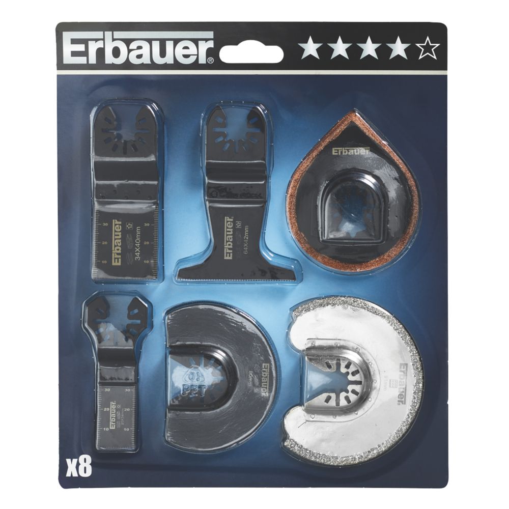 Erbauer Multi-Cutter Saw Blade Set 8 Pcs