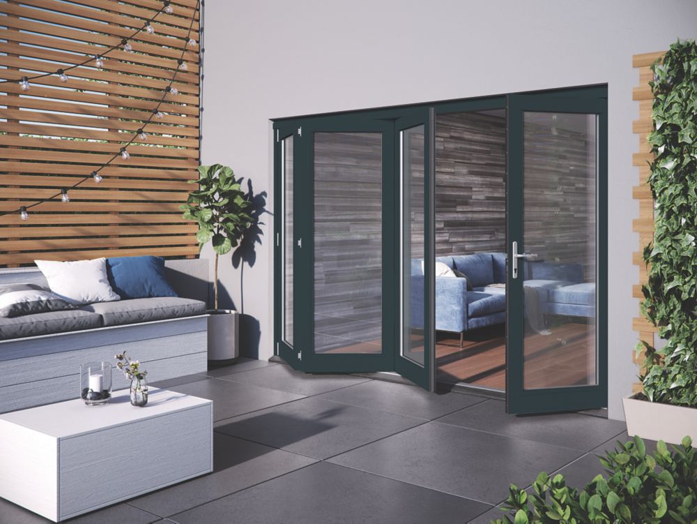 Jeld Wen Bedgebury Slide Fold Patio Door Set Grey 2994 X 2094mm