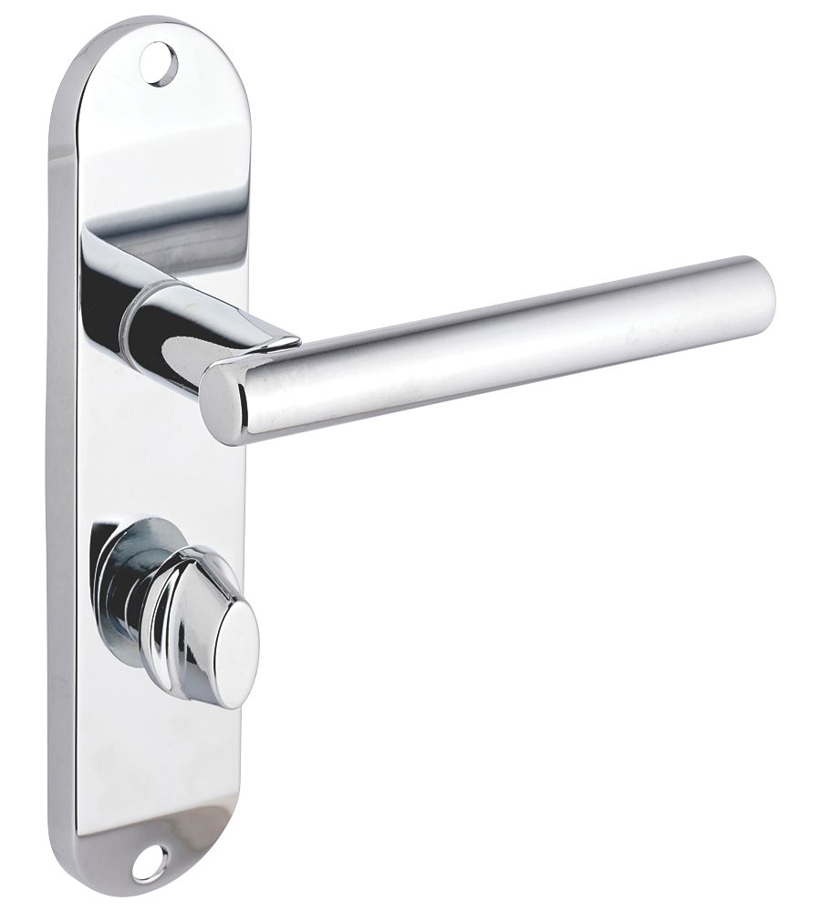 Mila Lever Pad Offset Spindle 92pz 62pz Door Handle 211mm Screw Fix Polish Chrome