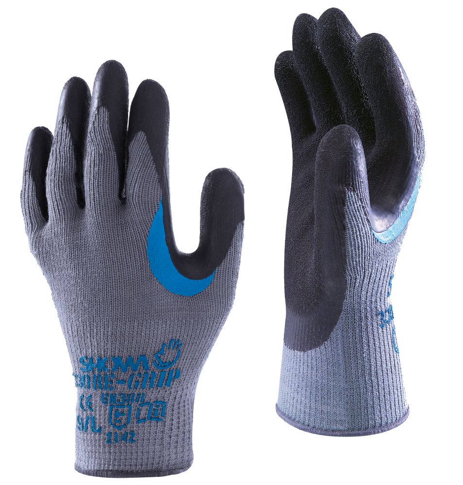 Showa 330 Reinforced Grip Gloves Grey Large Reviews