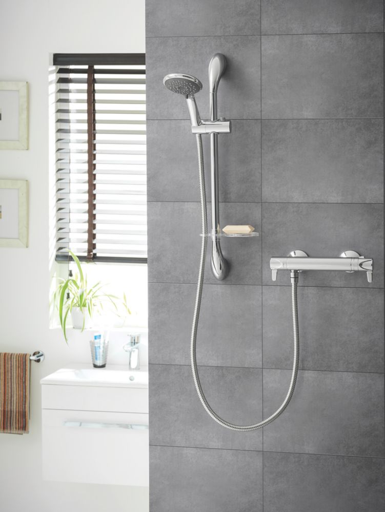 Triton Leona Rear-Fed Exposed Chrome Thermostatic Mixer Shower