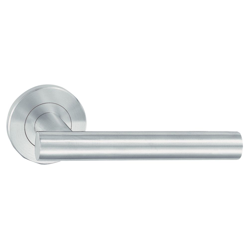 Hafele HL02 Fire Rated Straight Lever on Rose Handle Pair Satin Stainless Steel Reviews