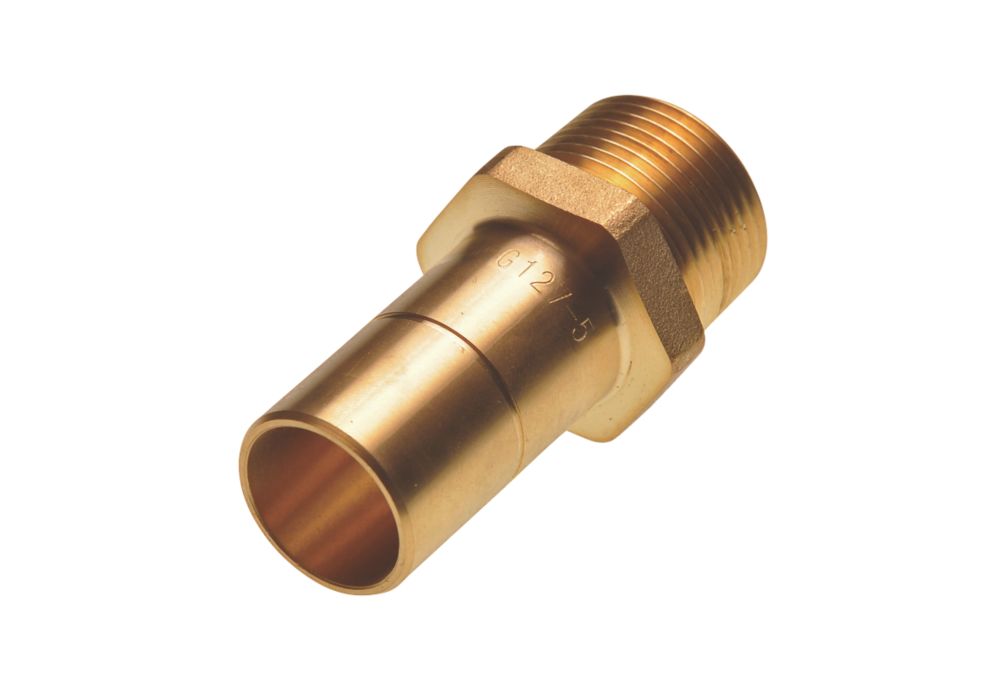 Hep2O Brass Push-Fit Adapting Male Coupler 22mm x ¾