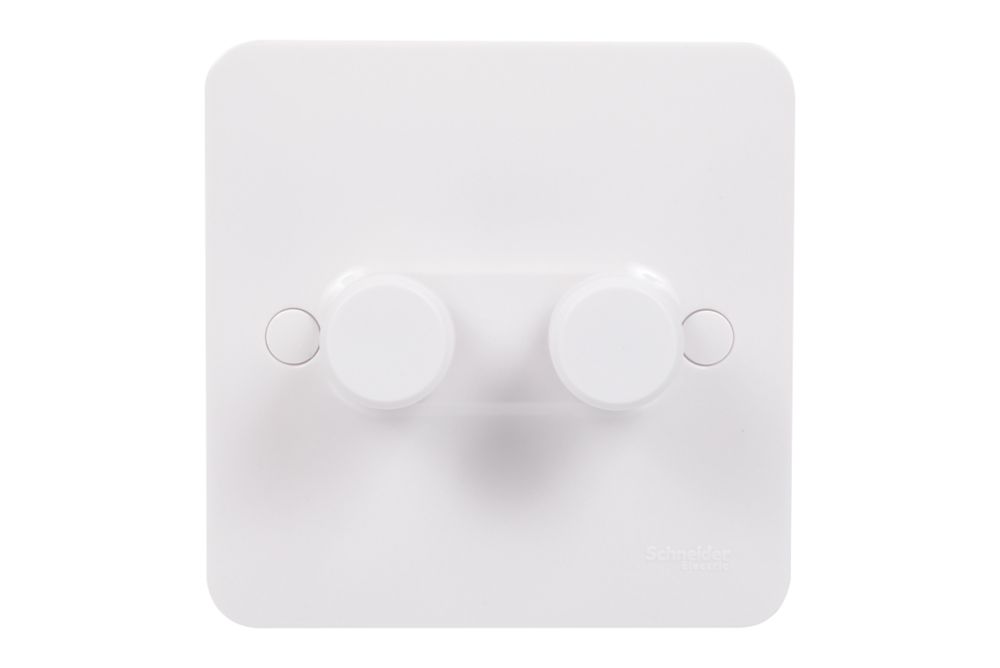 Schneider Electric Lisse 2-Gang 2-Way LED Dimmer Switch White