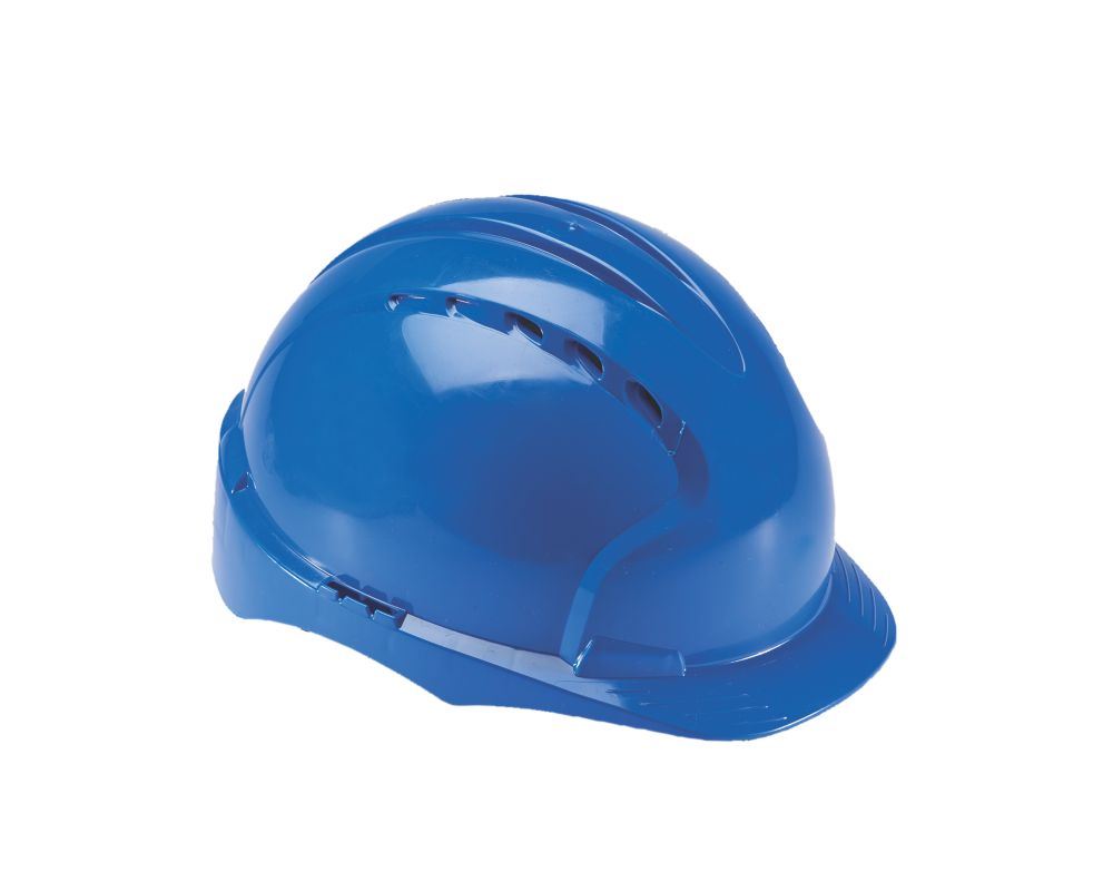 JSP EVO3 Comfort Plus Adjustable Slip Vented Safety Helmet Blue