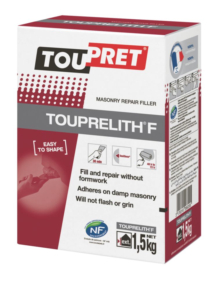 Toupret Touprelith F Exterior Masonry Repair Filler 1.5kg Reviews