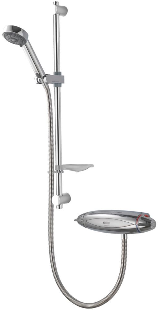 Moretti Acqua Thermostatic Mixer Shower Fixed Flexible Exposed Chrome.Aqualisa Colt Rear Fed Exposed Chrome Thermostatic Mixer Shower Showers Screwfix Com