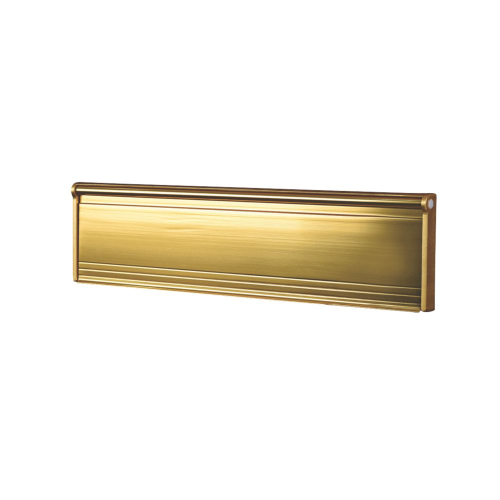 Stormguard Brush Letter Plate Gold 292 x 75mm