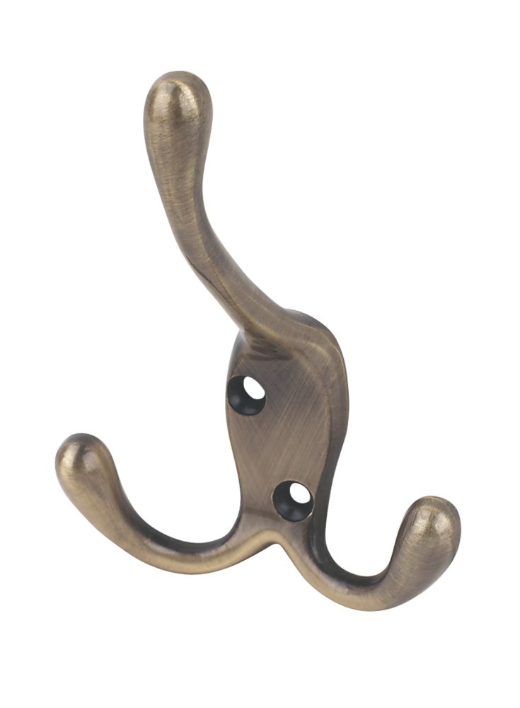 Smith & Locke Triple Robe Hook Antique Brass 99mm Reviews