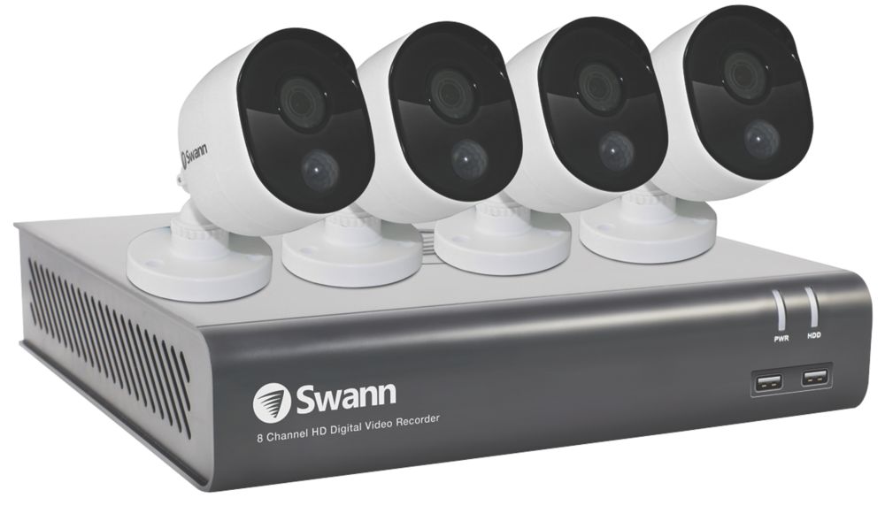 Swann SWDVK-845804V-EU 8-Channel 1080p CCTV DVR Kit & 4 Cameras