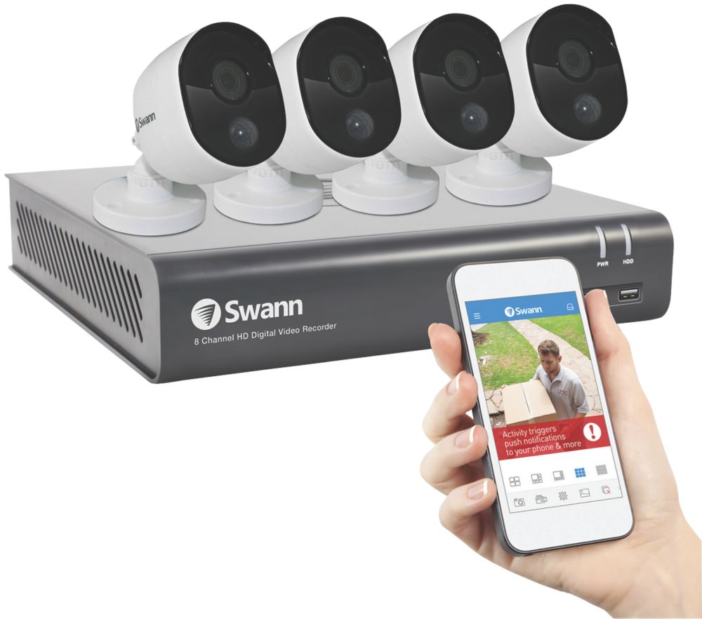 Swann SWDVK-845804V-EU 8-Channel 1080p CCTV DVR Kit & 4 Cameras