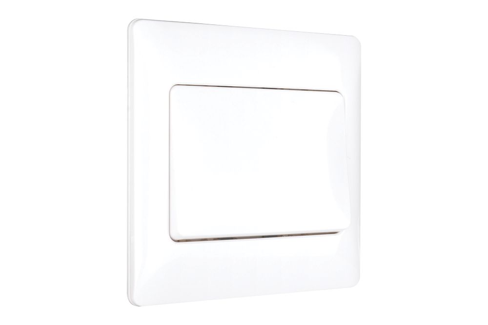 Schneider Electric Ultimate Slimline 10AX 1-Gang 2-Way Light Switch White with White Inserts