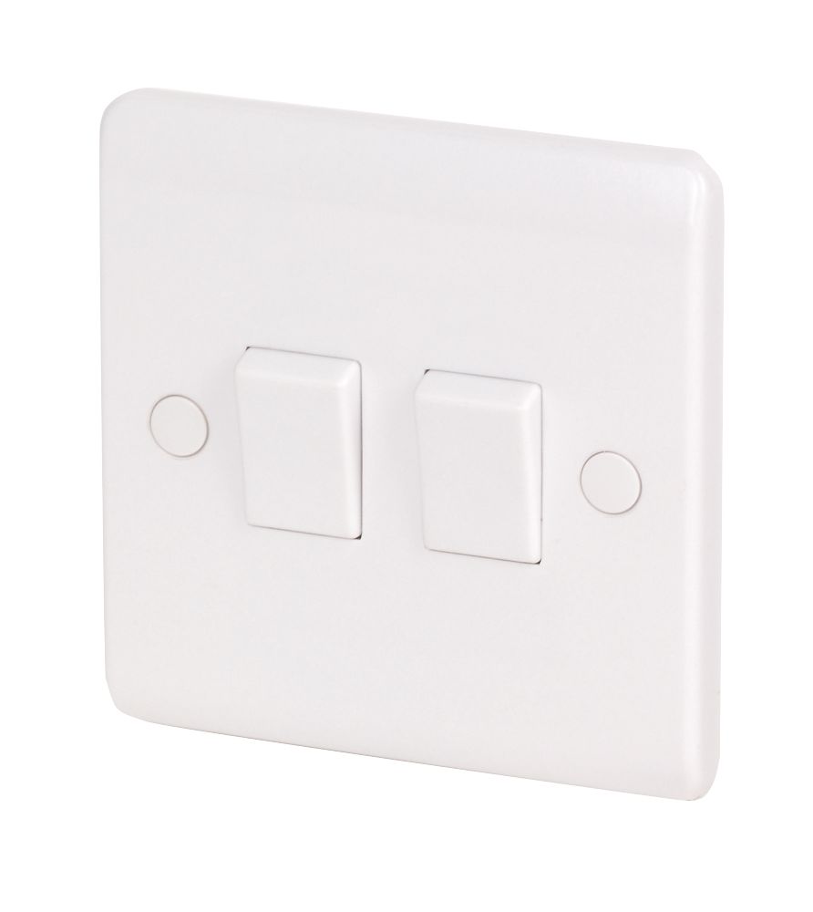 LAP 10AX 2-Gang 2-Way Light Switch White 5 Pack