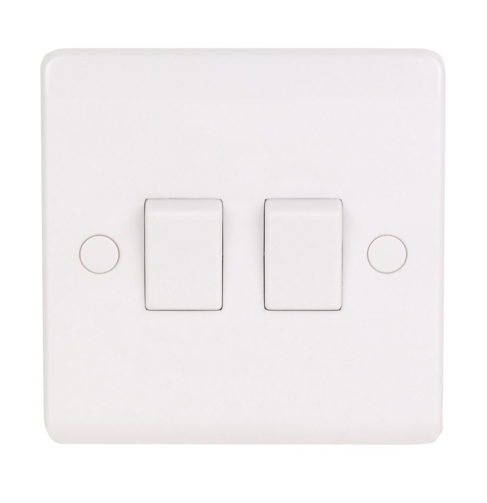 LAP 10AX 2-Gang 2-Way Light Switch White 5 Pack